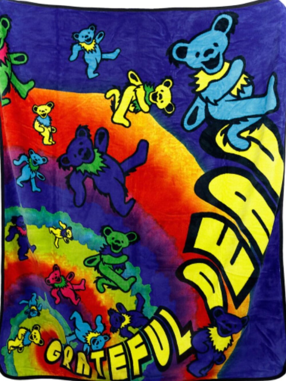 Grateful Dead Spiral Bears Blanket ~ 50" x 60" ~ Officially Licensed ~Brand New!